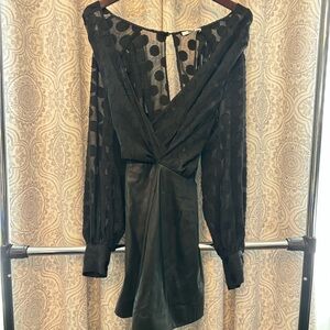 Sheer/Lace and leather dress